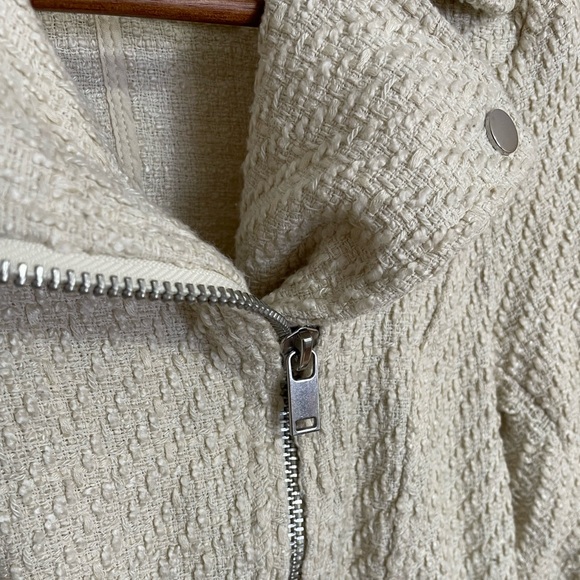 H&M Textured Biker Jacket Size 4 - Picture 4 of 11